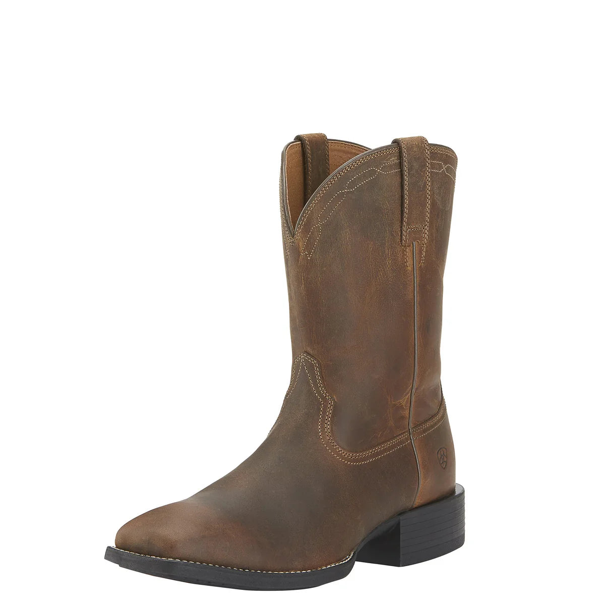 Ariat Mens Heritage Roper Wide Square Toe Powder Brown