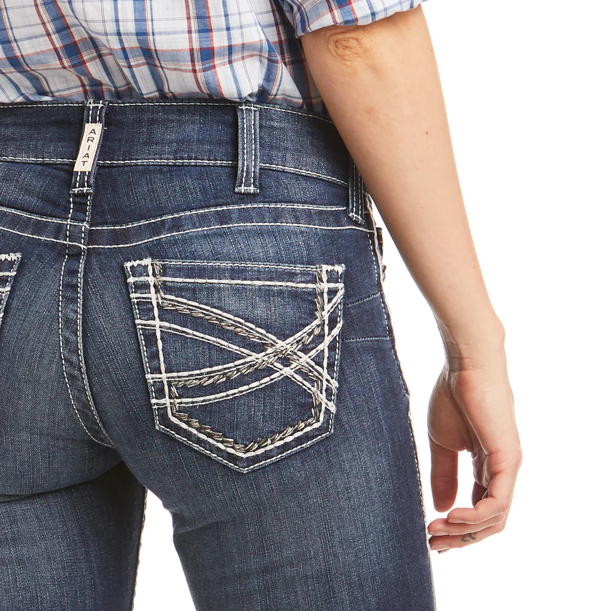 R.E.A.L.™ Mid Rise Stretch Entwined Boot Cut Jeans