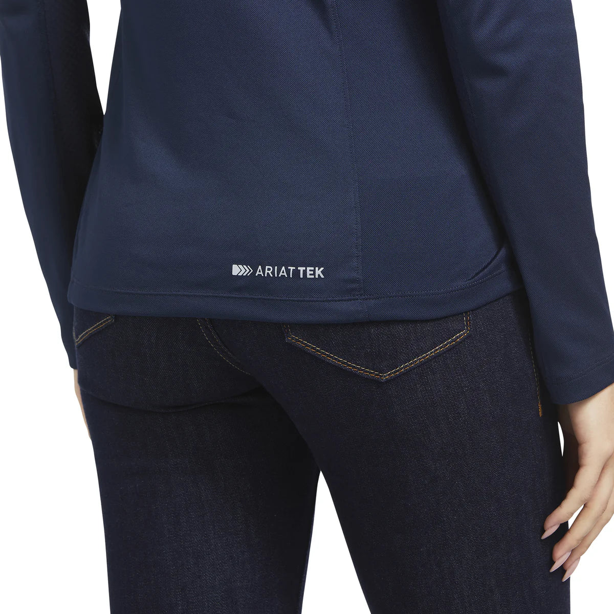 ARIAT SUNSTOPPER 2.0 1/4 ZIP NAVY DOT