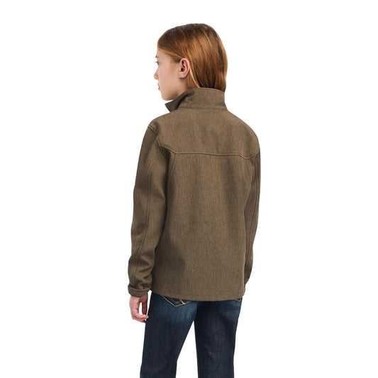ARIAT YOUTH NEW TEAM SOFTSHELL JACKET BANYAN BARK HEATHER