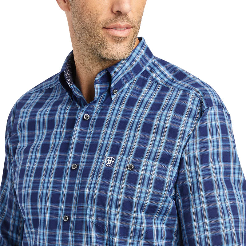 Ariat Mens Relentless Timeless Stretch Classic LS Shirt Midnight Sail