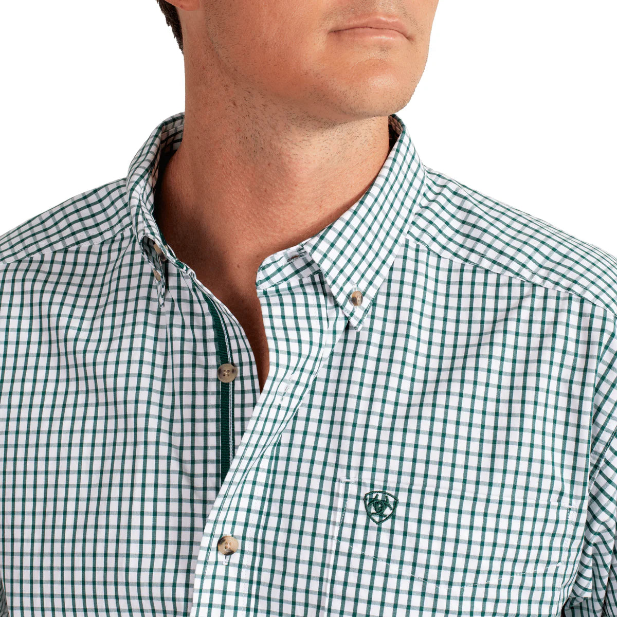 Ariat Mens Pro Series Cliff Long Sleeve Shirt Dark Green