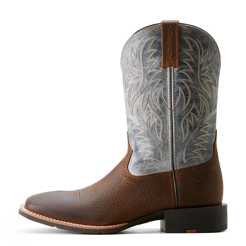 Ariat Mens Sport Western Wide Square Toe Earth / Glacier Blue