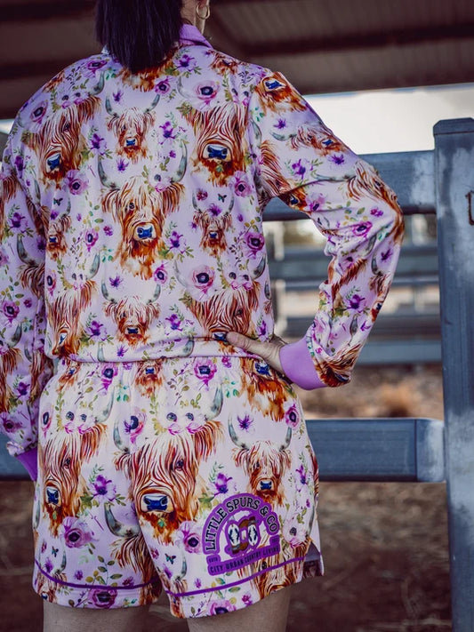 Little Spurs & Co - Highland Steer Ladies Sun Protection Shirt