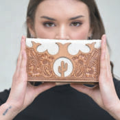 Tooling Leather Slim Cowhide Wallet – Sandy