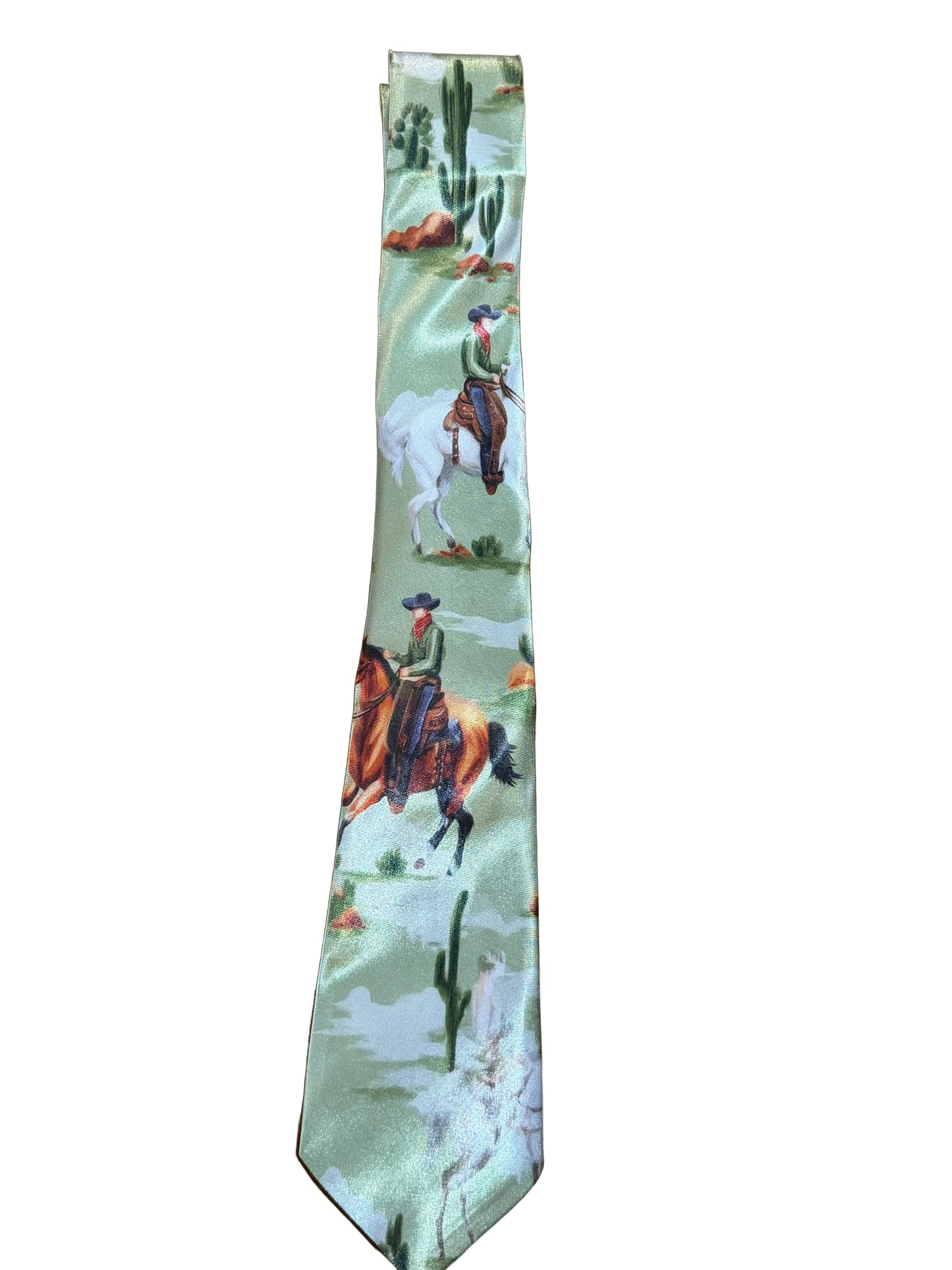 Western Men's Ties - Green Rancher