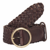 Woven Washed Leather Belt - Belt-03