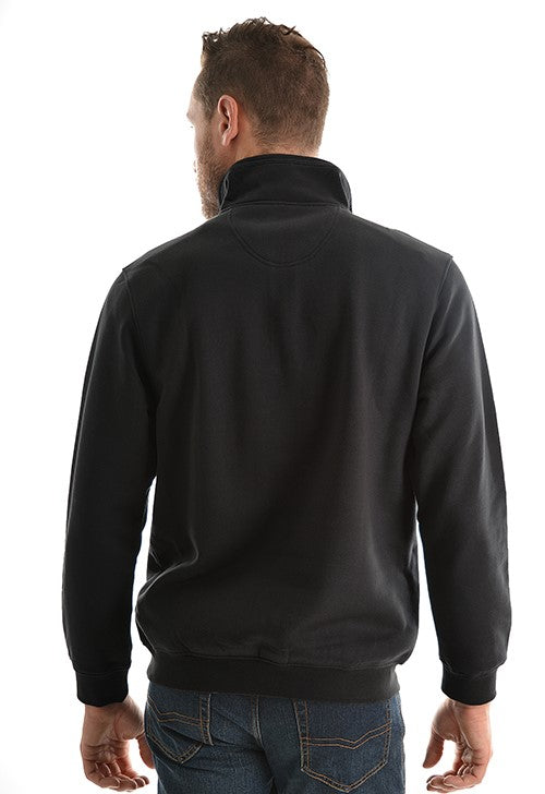 Hard Slog Men's Quarter Zip Fleece Top Charcoal