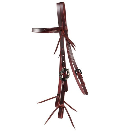 Fort Worth Oily Headstall w/Single Buckle - Latigo
