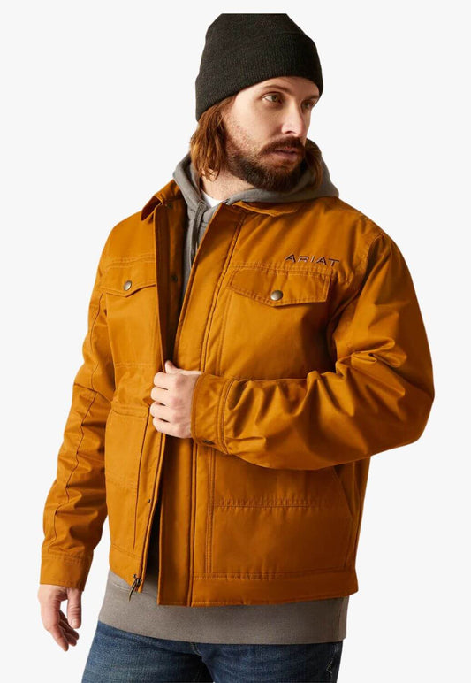 Ariat Mens Grizzly Canvas Jacket Chestnut