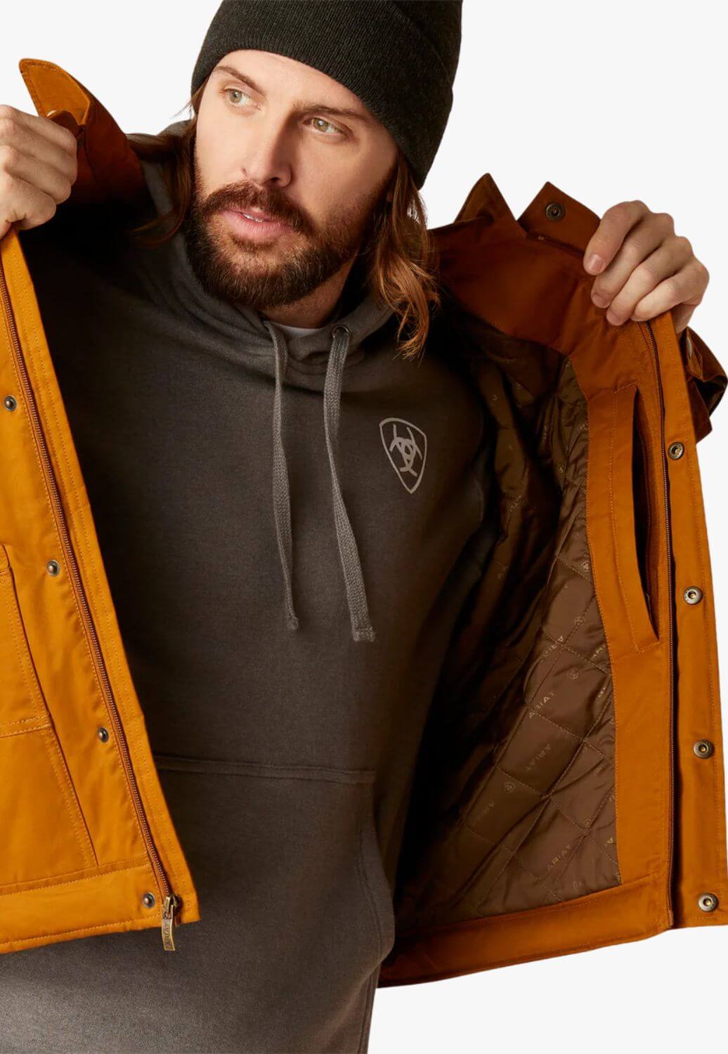 Ariat Mens Grizzly Canvas Jacket Chestnut