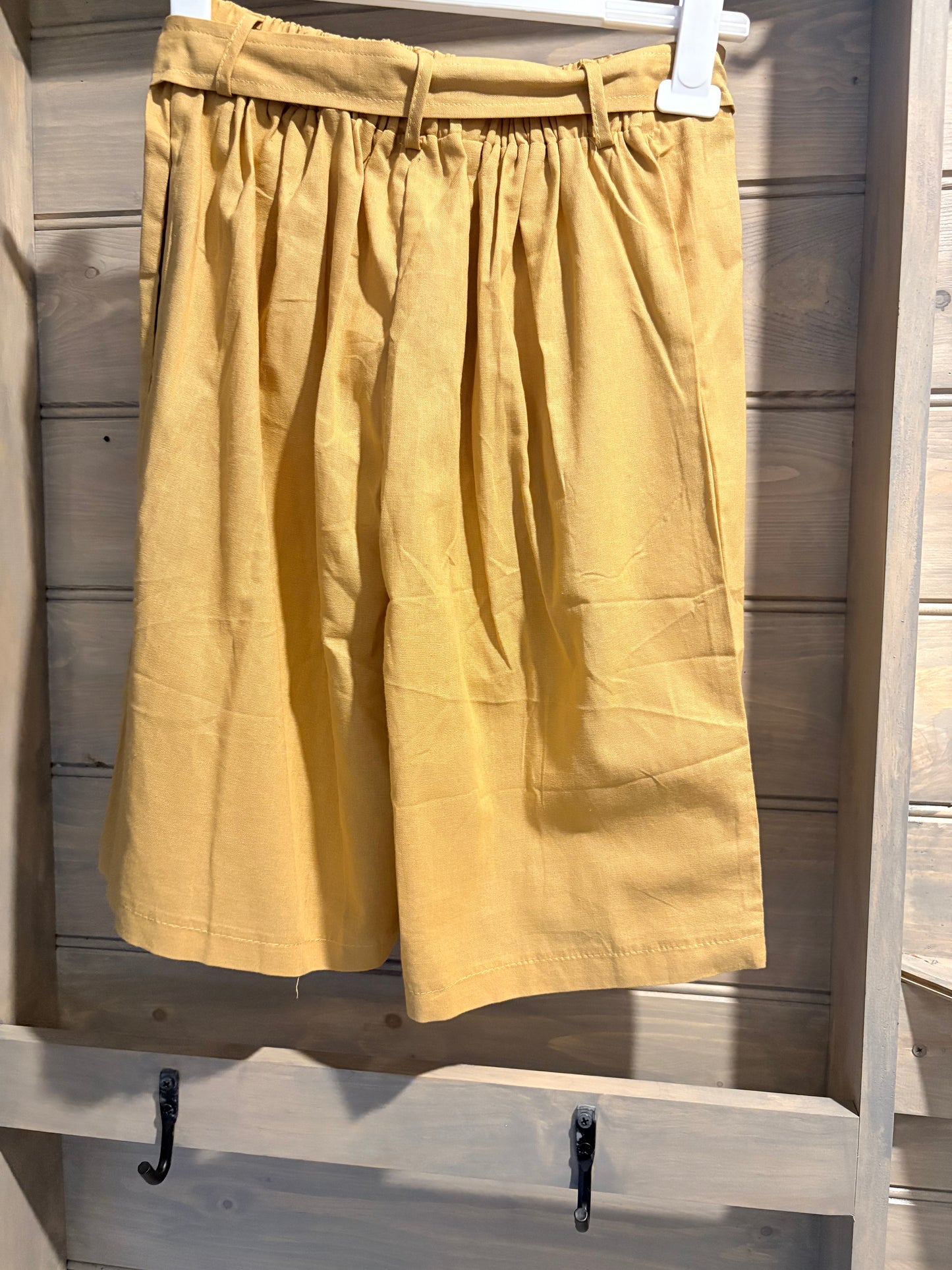Longer Tailored Shorts Mustard