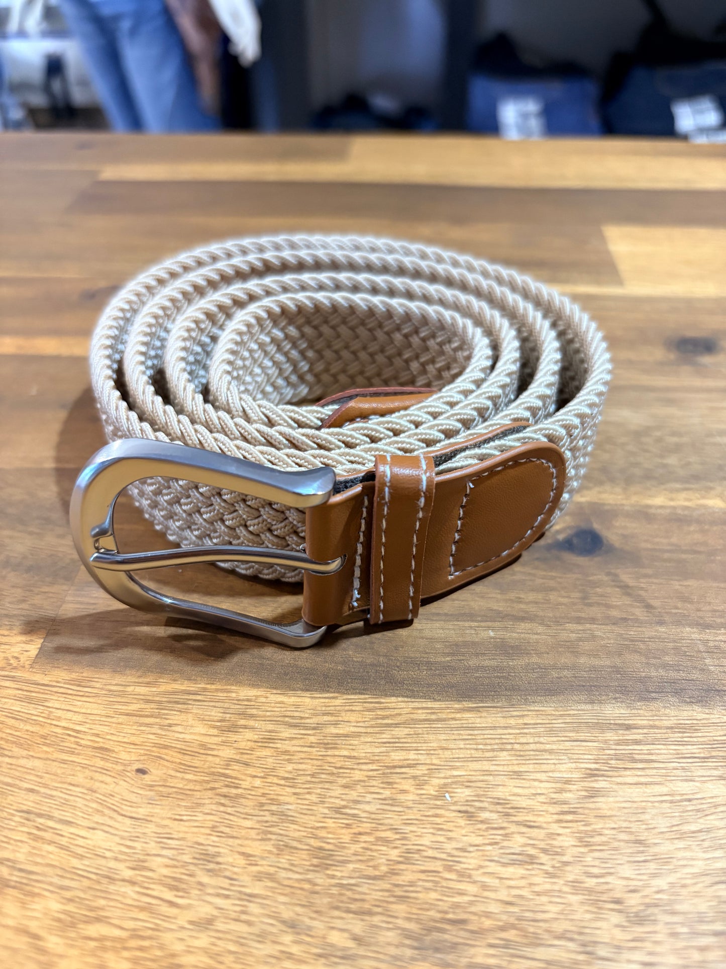 Women's Elastic Waist Belts with Metal Buckles 32-38