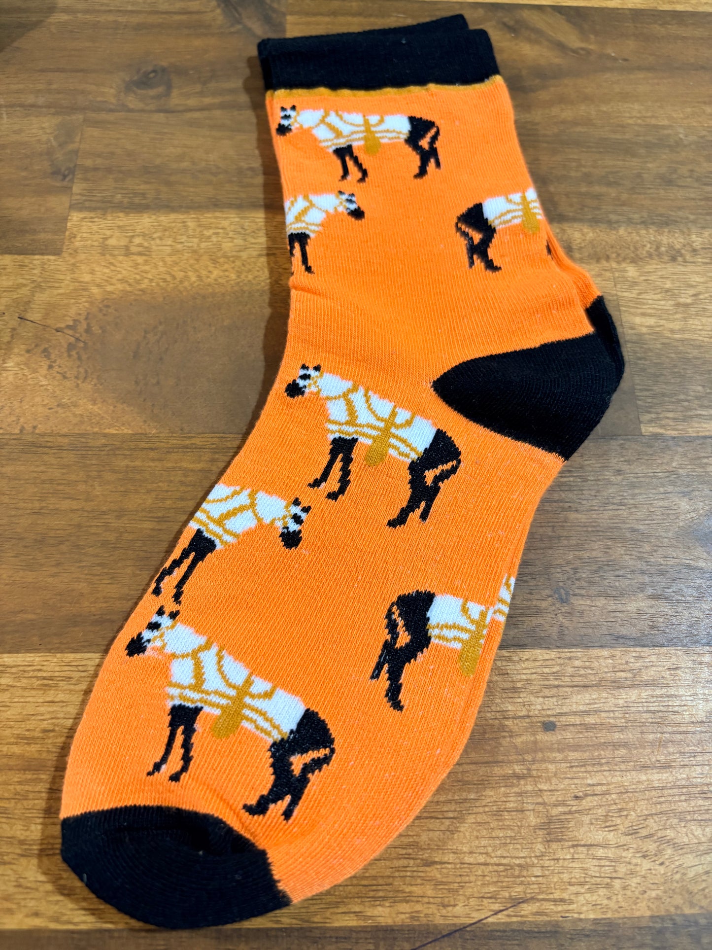 Western Novelty Calf Socks - full horse - 2-7