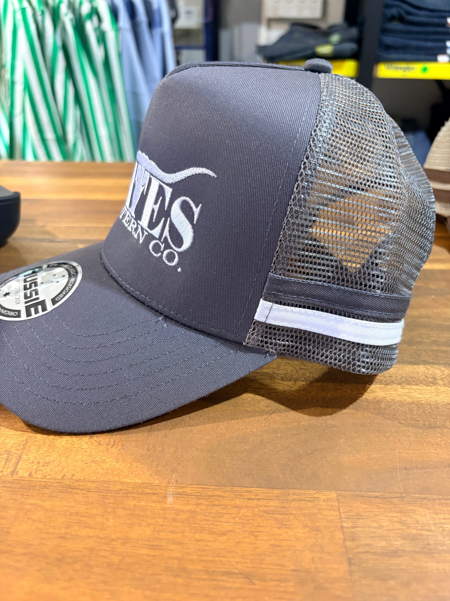 Mates Western Caps - Grey and White