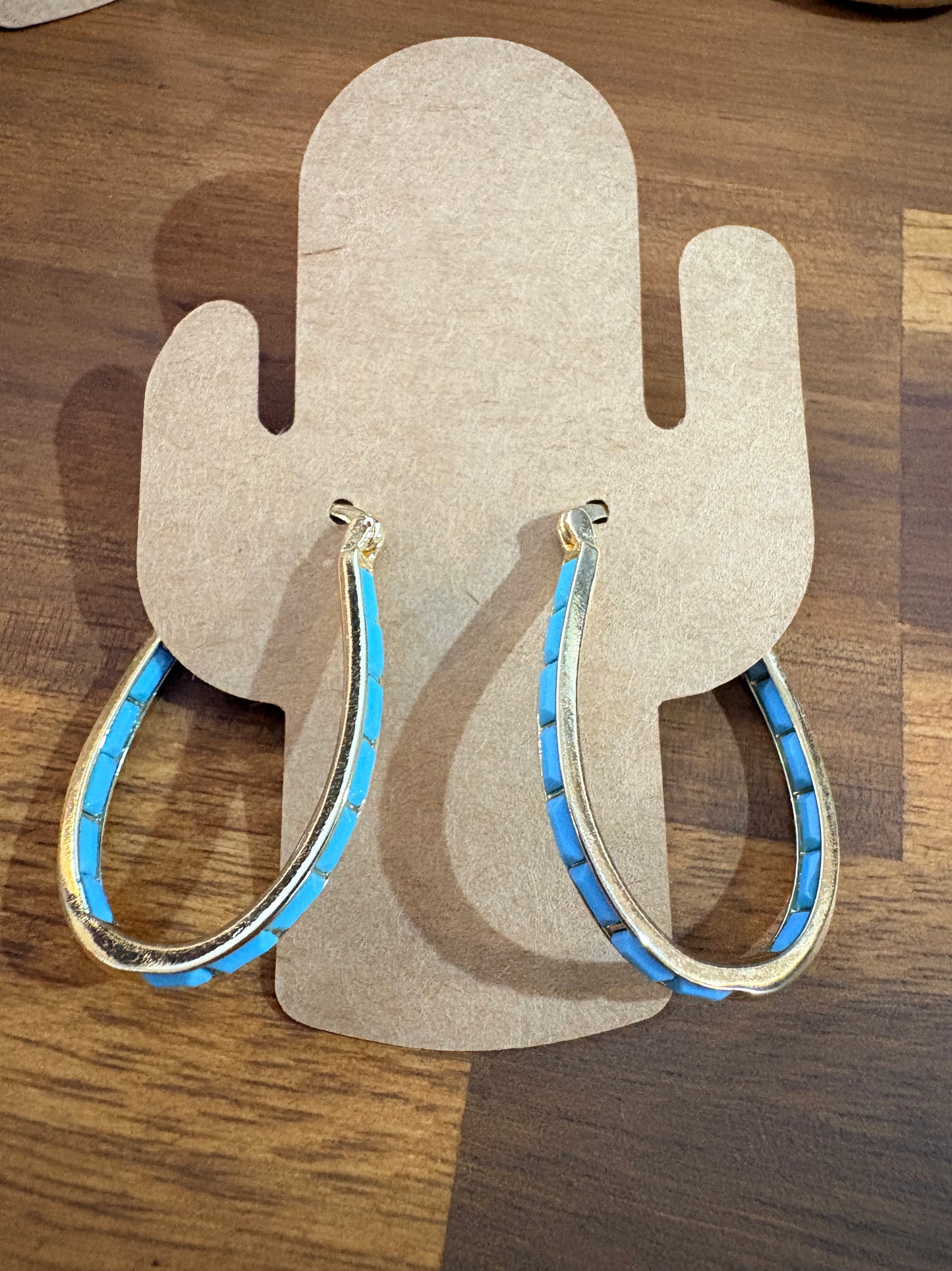 Western Earrings - Turquoise Stirrups