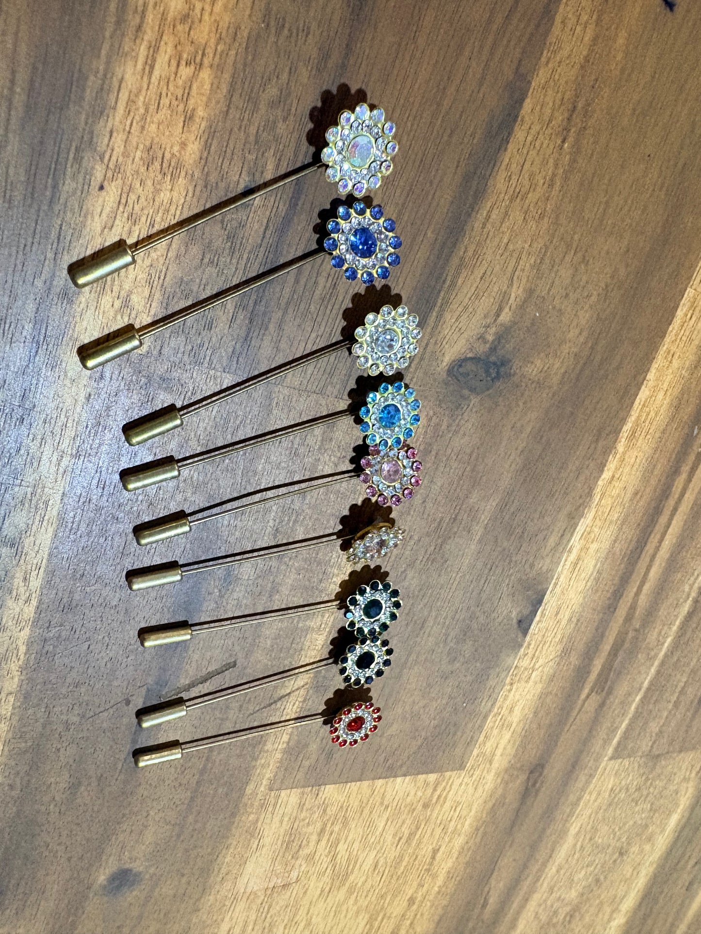 Western Hat Pins - Crystal