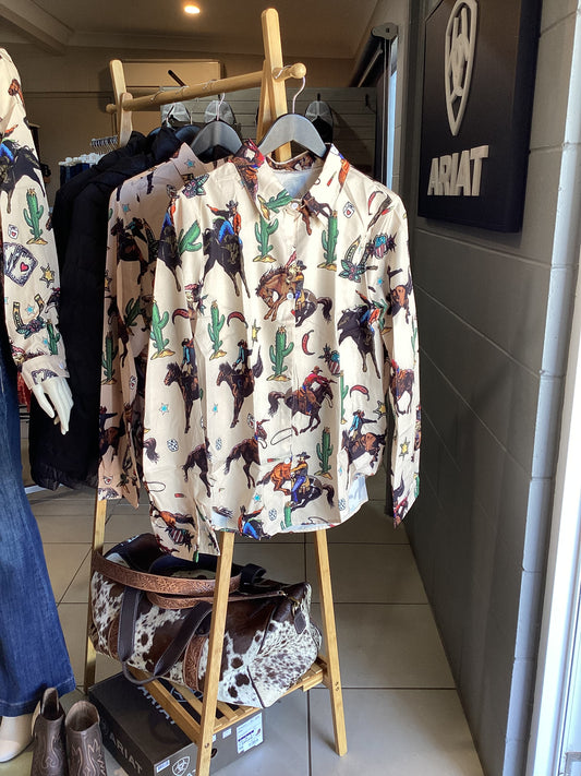 Western Bronc Long Sleeve Blouse