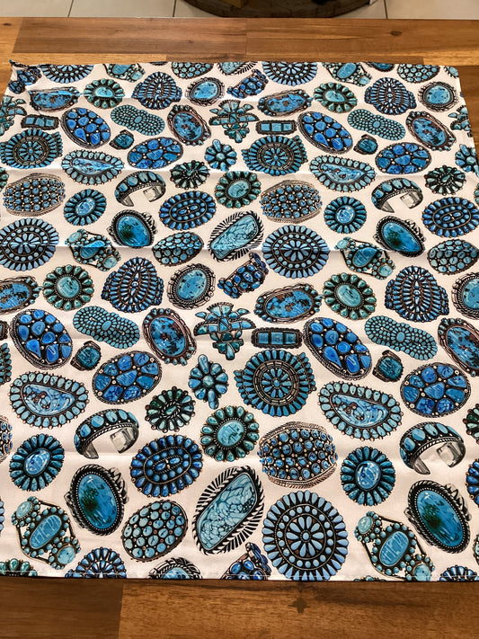 Turquoise Gem Small Wild Rags / Scarves