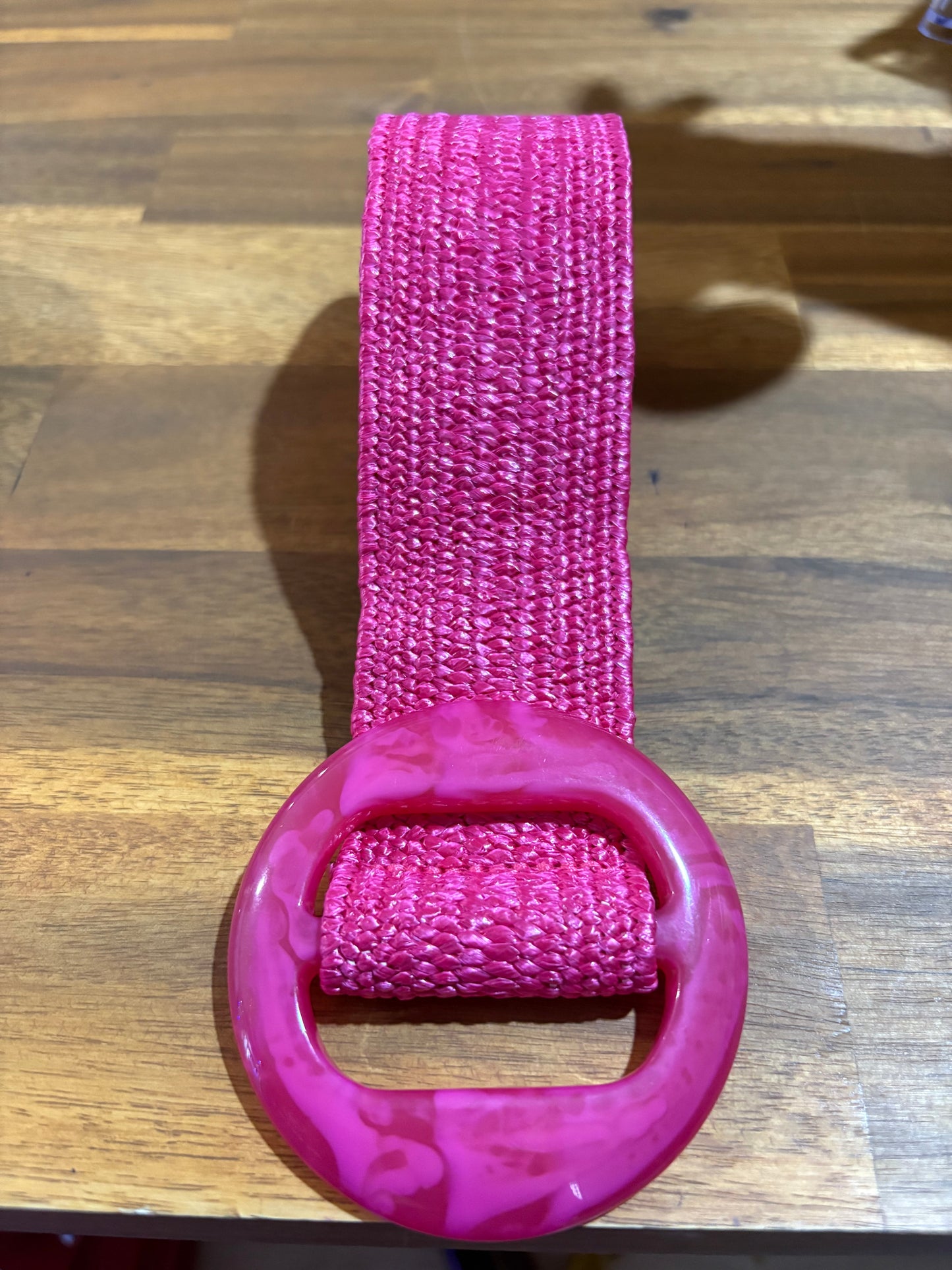 Boutique Belt - Resin Buckle Hot pink