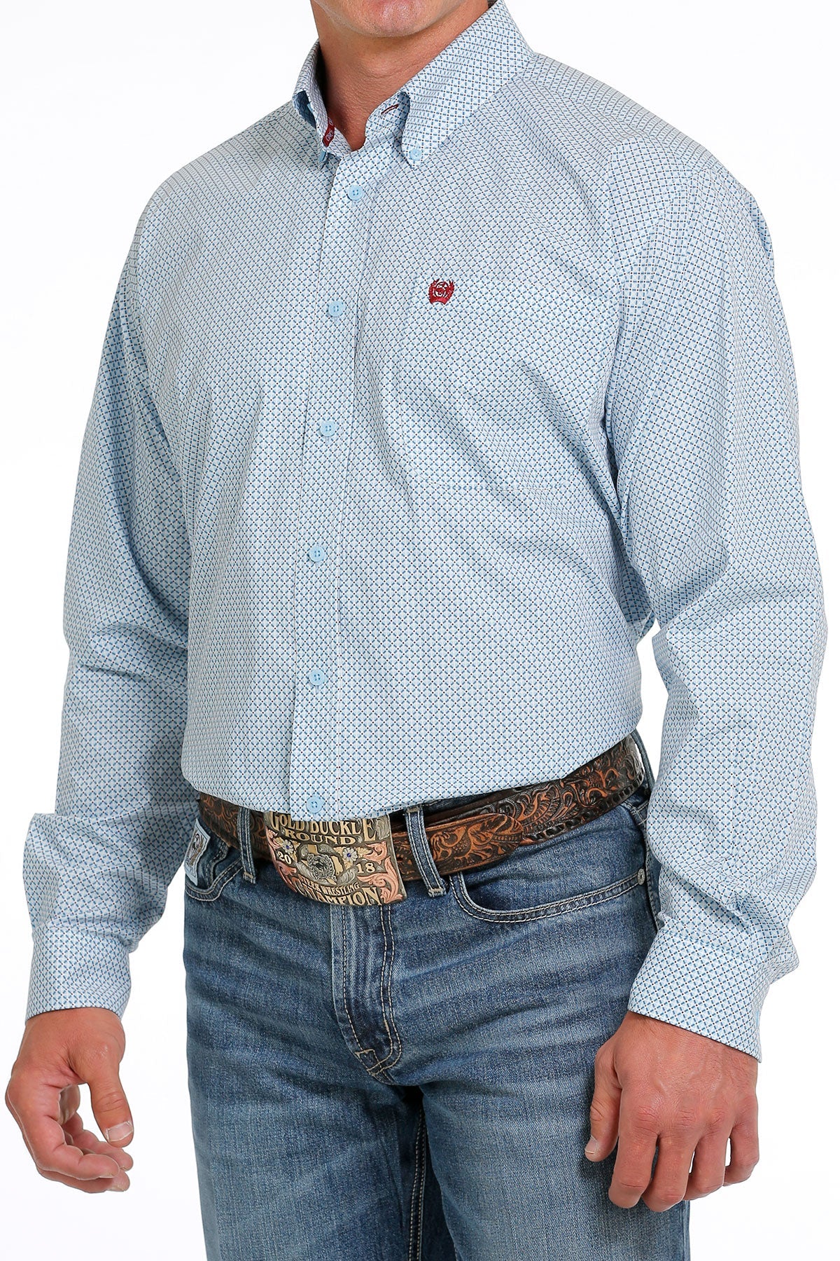 CINCH Mens Arena Shirt - Light Blue