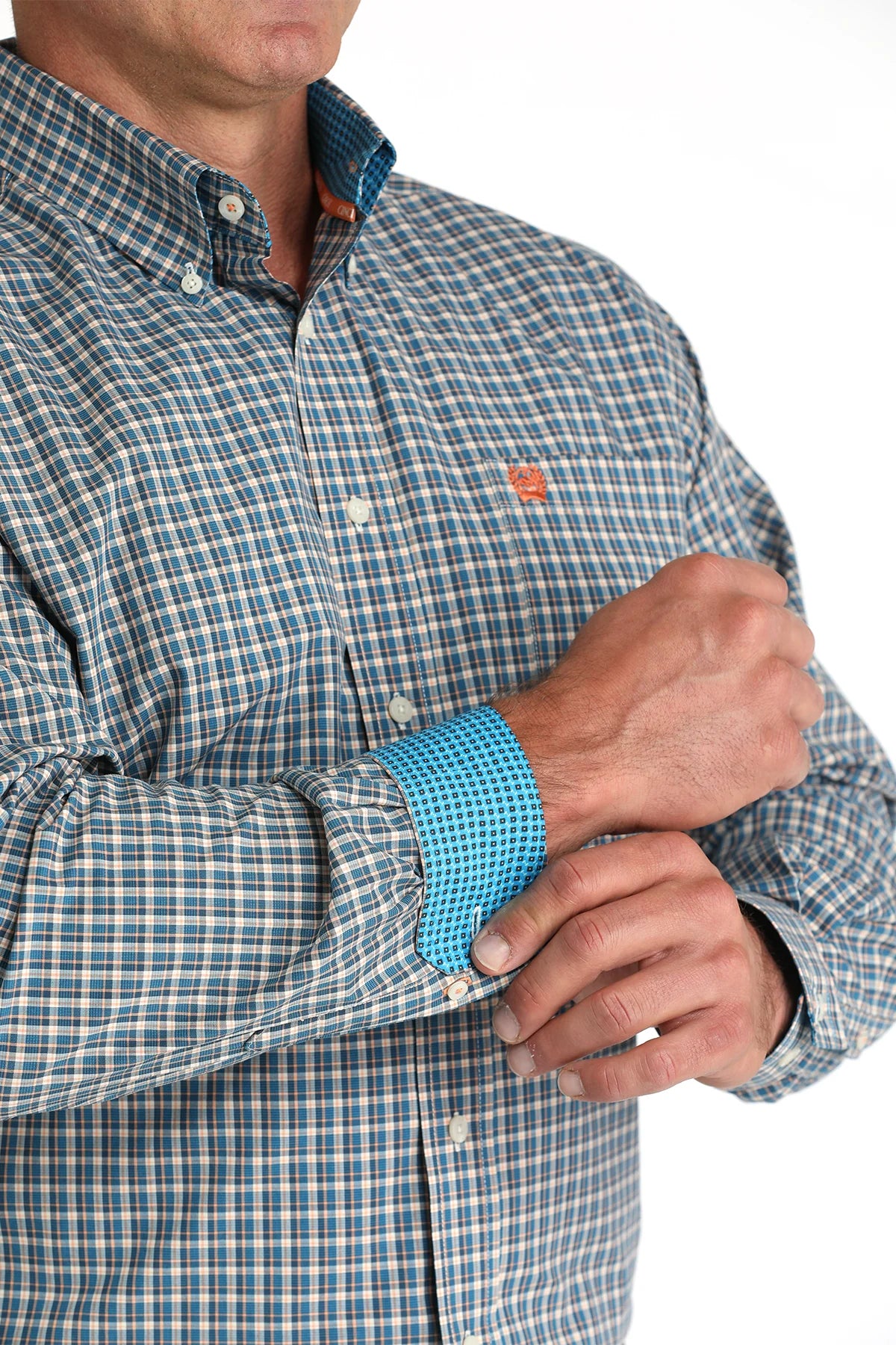 Cinch Men's Western Shirt - Blue Check (MTW1105954)