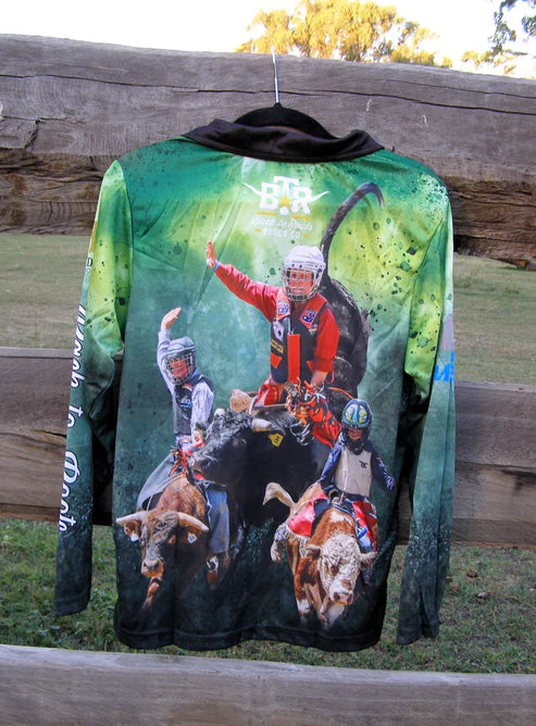 Back to Roots Rodeo Co. BTR Green Fishing Shirt