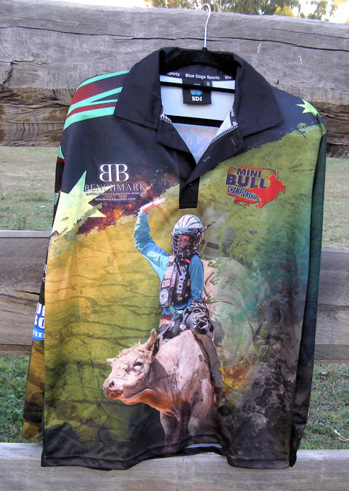 Back to Roots Rodeo Co. Australian Mini Bull Championships Fishing Shirt