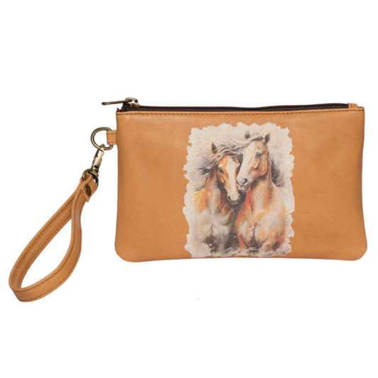 Painted Horses Small Leather Clutch – TorontoHP (69992HP)
