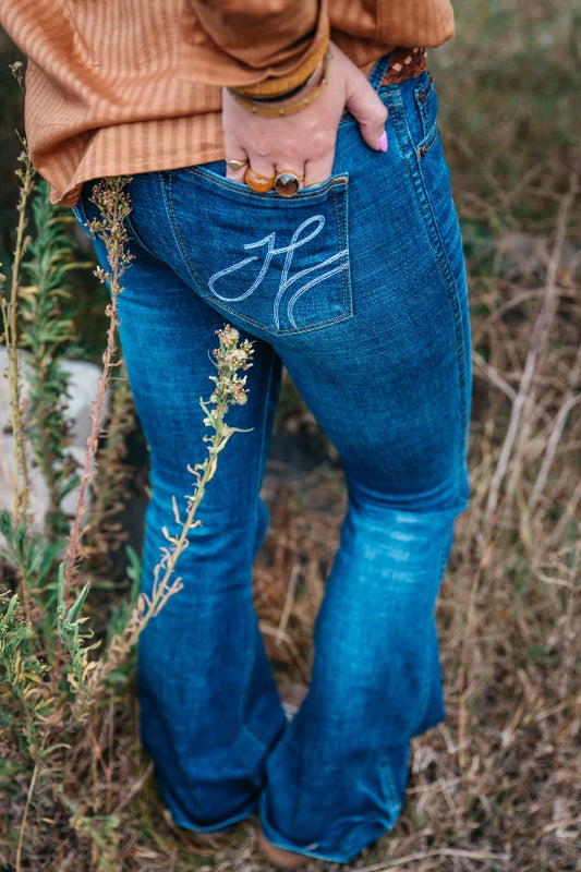 Hitchley & Harrow Trouser - SR2215 "Franklin" Tan and White Stitch Jeans