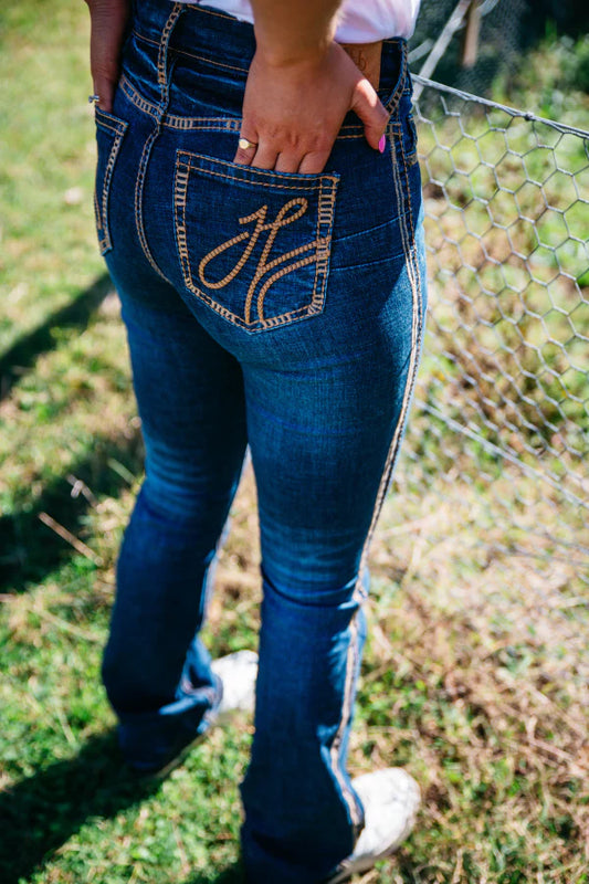 Hitchley & Harrow Ultra High Rise - SR2242 Core Range Tan Stitch Jean