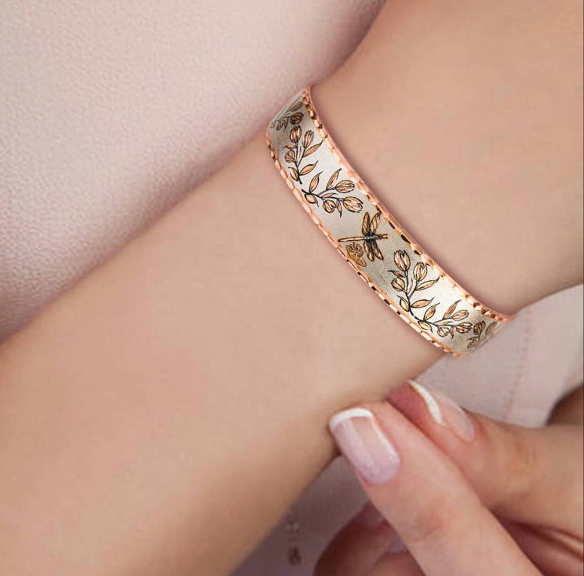 Copper Dragonfly Cuff Bracelet 2