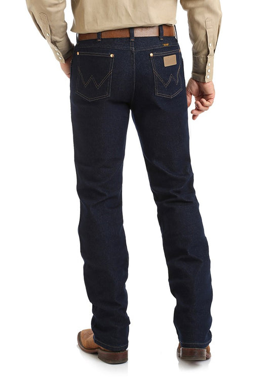 WRANGLER COWBOY CUT ORIGINAL FIT ACTIVE FLEX JEAN - HEAVYWEIGHT DENIM - PREWASHED INDIGO - 34 INCH LEG