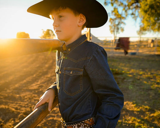 Little Spurs and Co Western Boys Teen Classic Dress Shirt