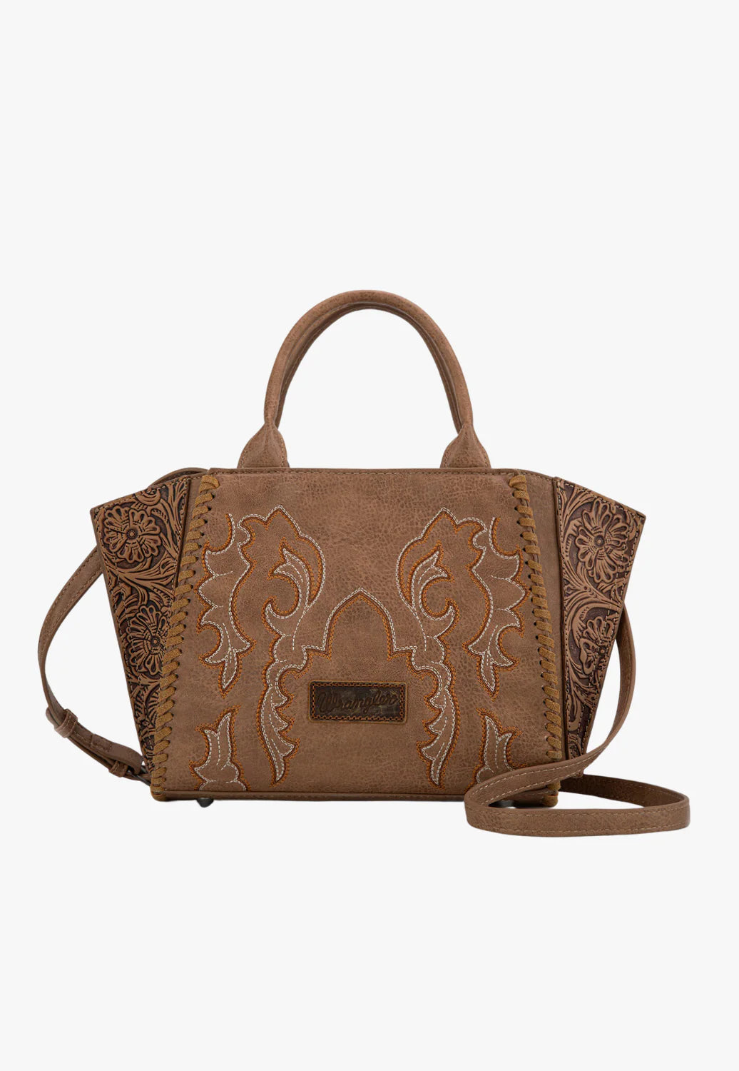 Wrangler Embroidered Tote Bag Camel