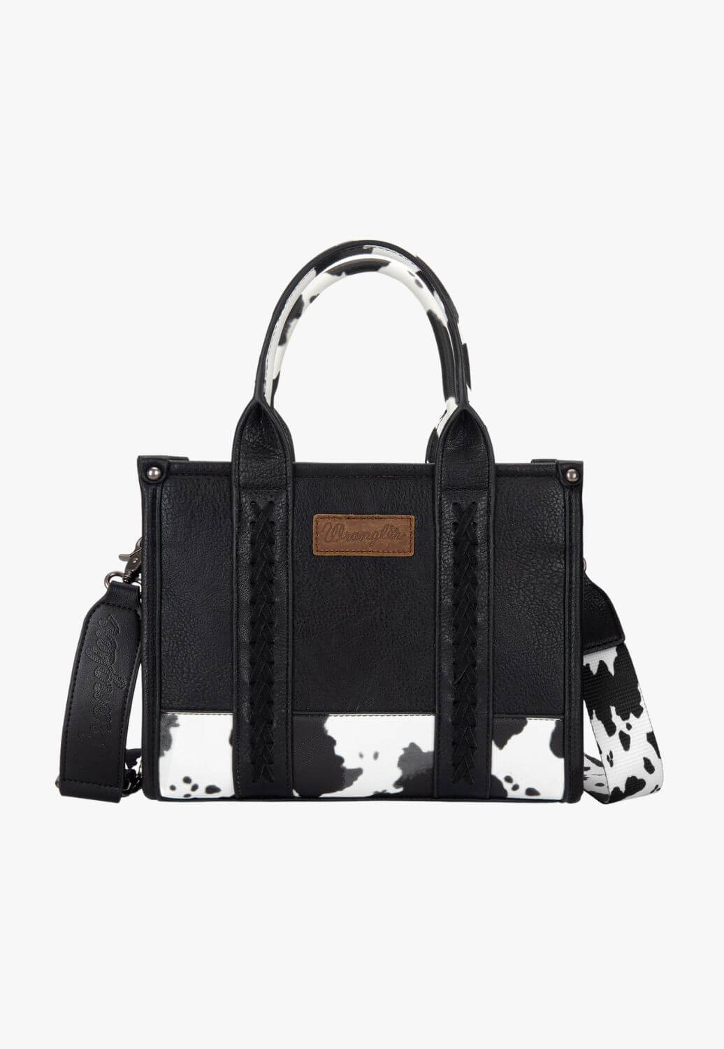 Wrangler Cow Print Crossbody Bag Black