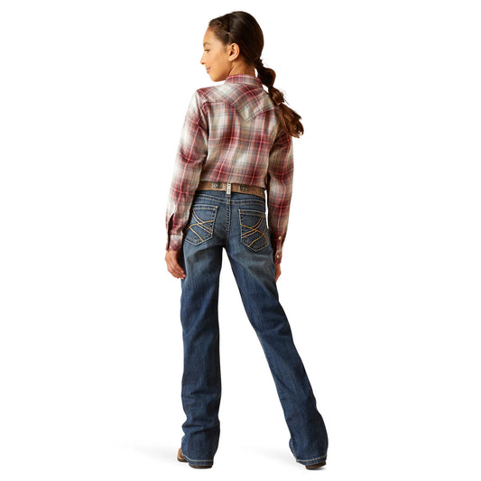 Ariat Girls Real Boot cut Everlee Chill Blue