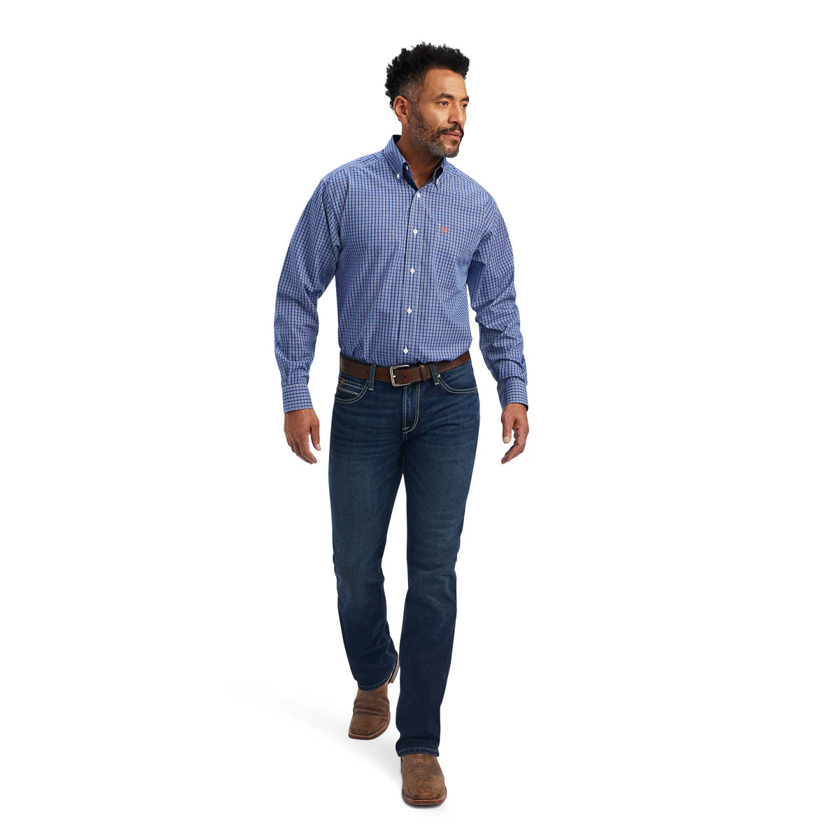 Ariat Mens Wrinkle Free Dash Classic Long Sleeve Shirt Limoges