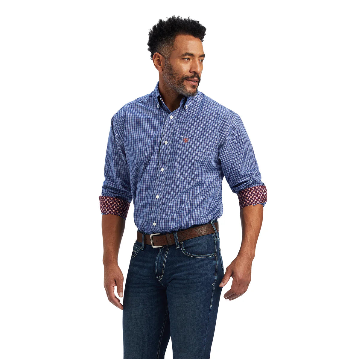 Ariat Mens Wrinkle Free Dash Classic Long Sleeve Shirt Limoges