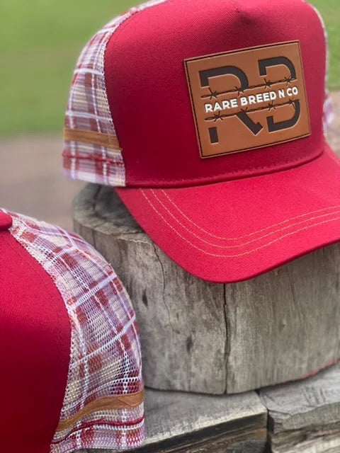 Trucker Cap - Maroon Barbwire - High Profile -