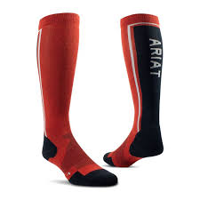 Ariat Uni Slimline socks Red Ochre