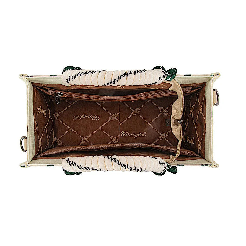 Wrangler Southwestern Rope Handle Bag Beige