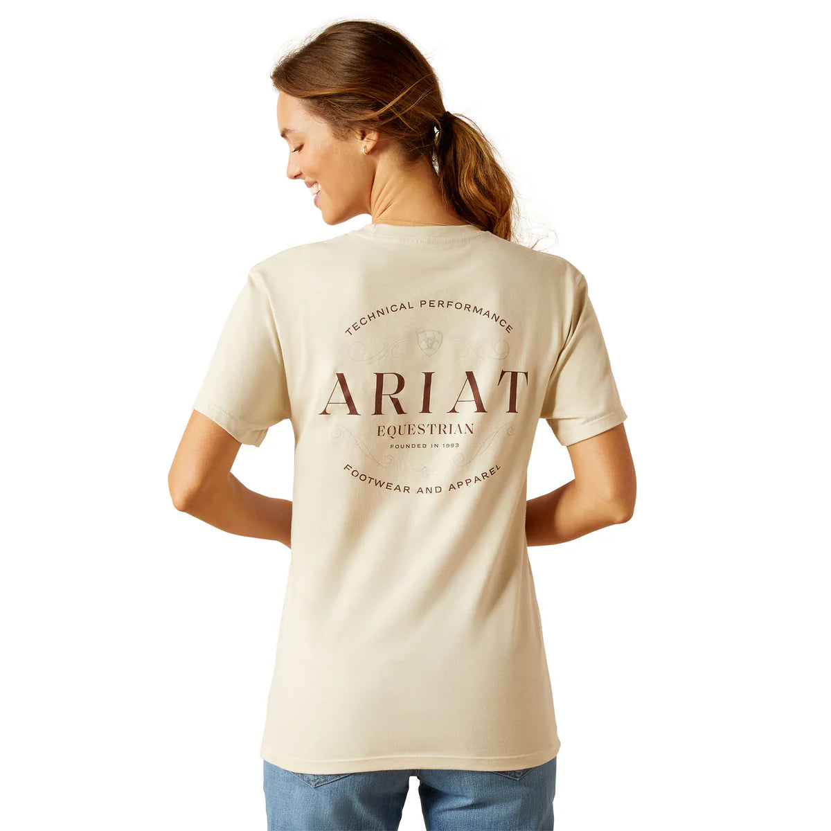 Ariat Womens Ariat Stamp Seal SS Tee Natural