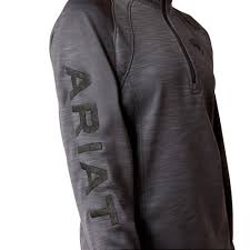 Ariat Men’s Tek Team 1/2 zip Sweatshirt Ebony