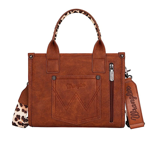 Wrangler Leopard Print Crossbody Bag Tan