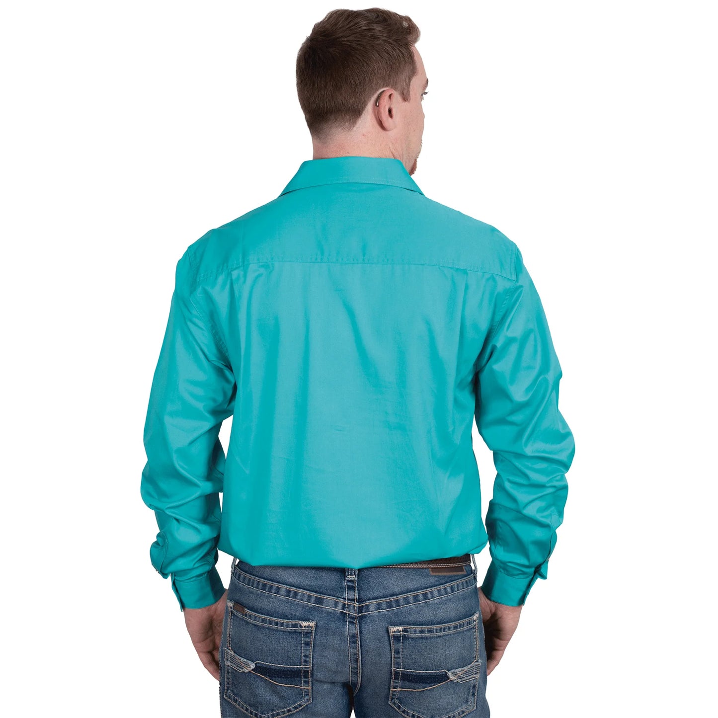 Just Country Cameron 1/2 Button Work shirt Turquoise