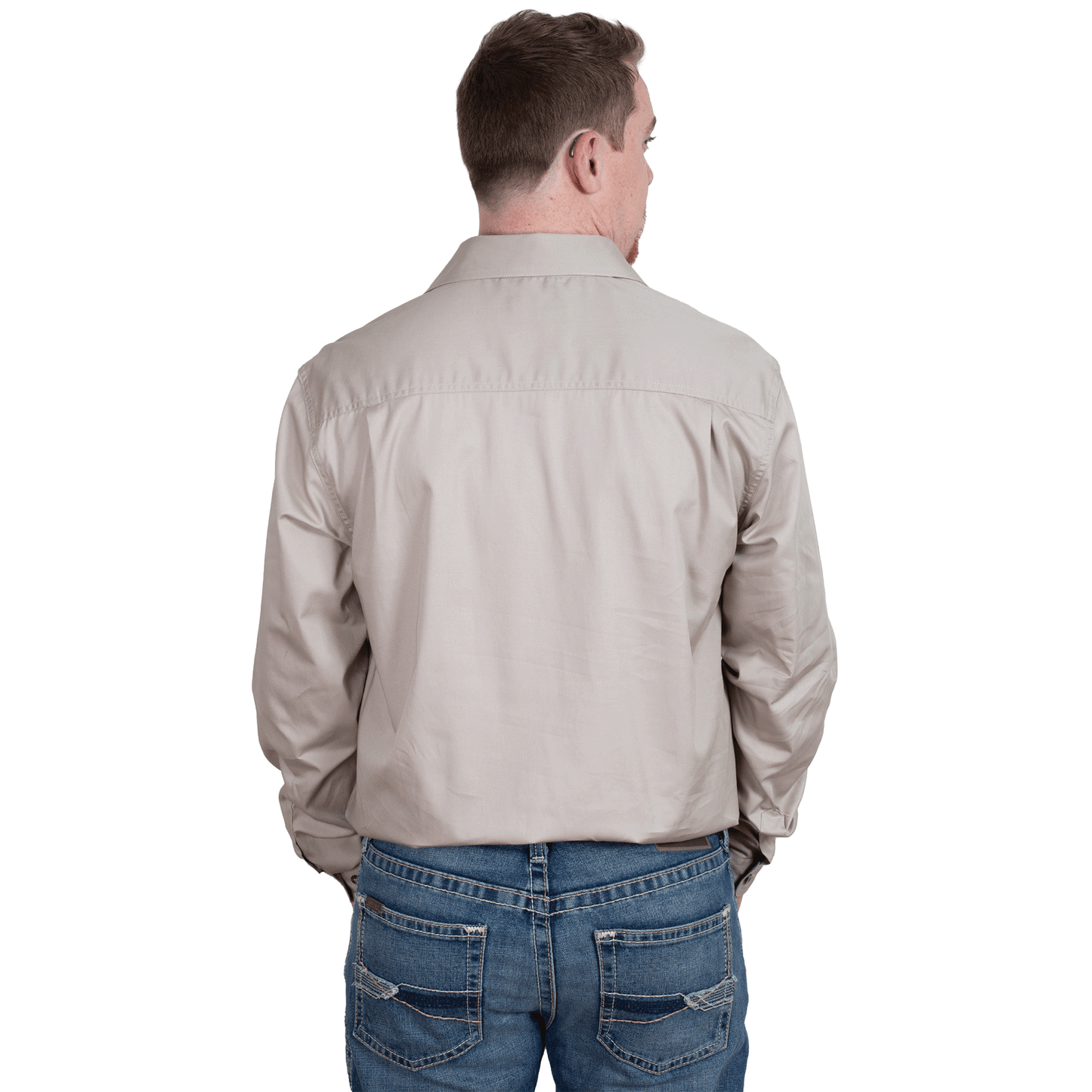 MEN'S - EVAN - FULL BUTTON - STONE