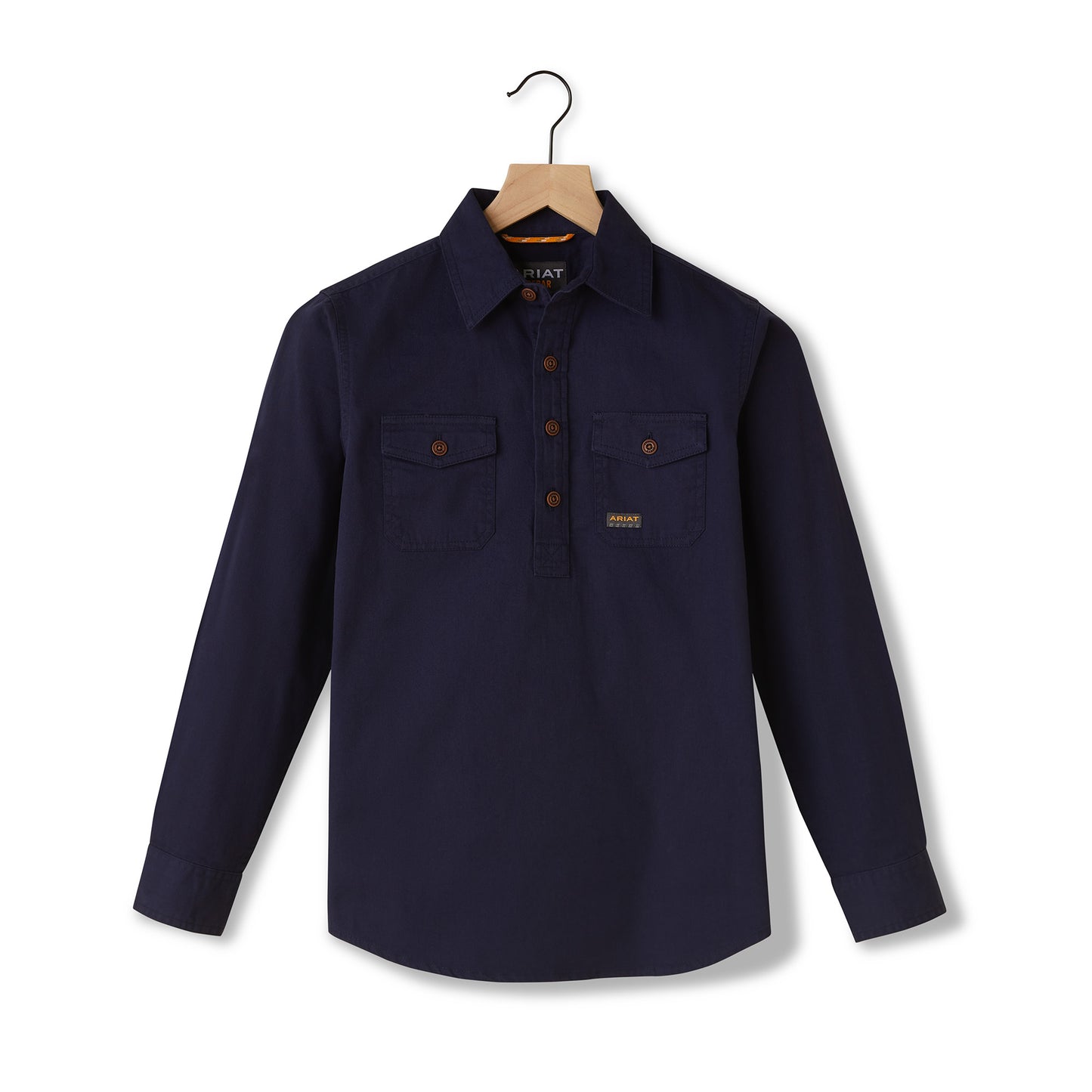 YOUTH REBAR HALF BUTTON WORKSHIRT - NAVY
