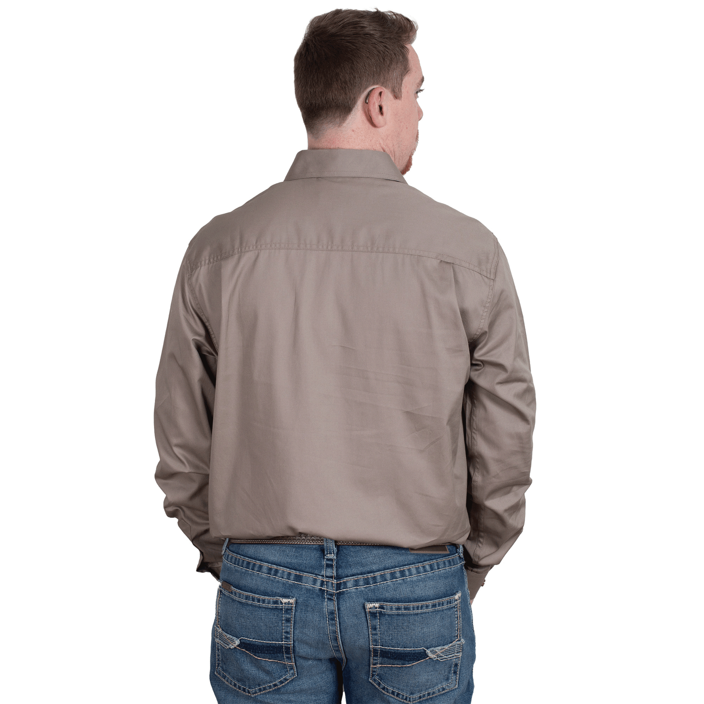 JUST COUNTRY MEN'S - EVAN - FULL BUTTON - BROWN