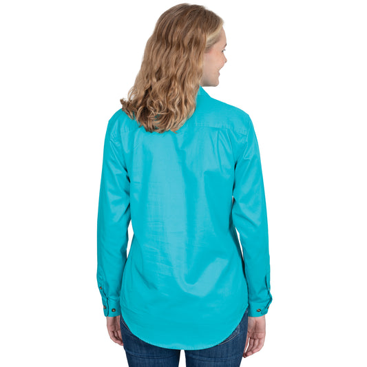 WOMEN'S - BROOKE - FULL BUTTON - TURQUOISE